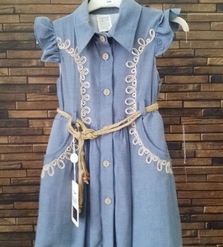 Blue 'kuğu' dress