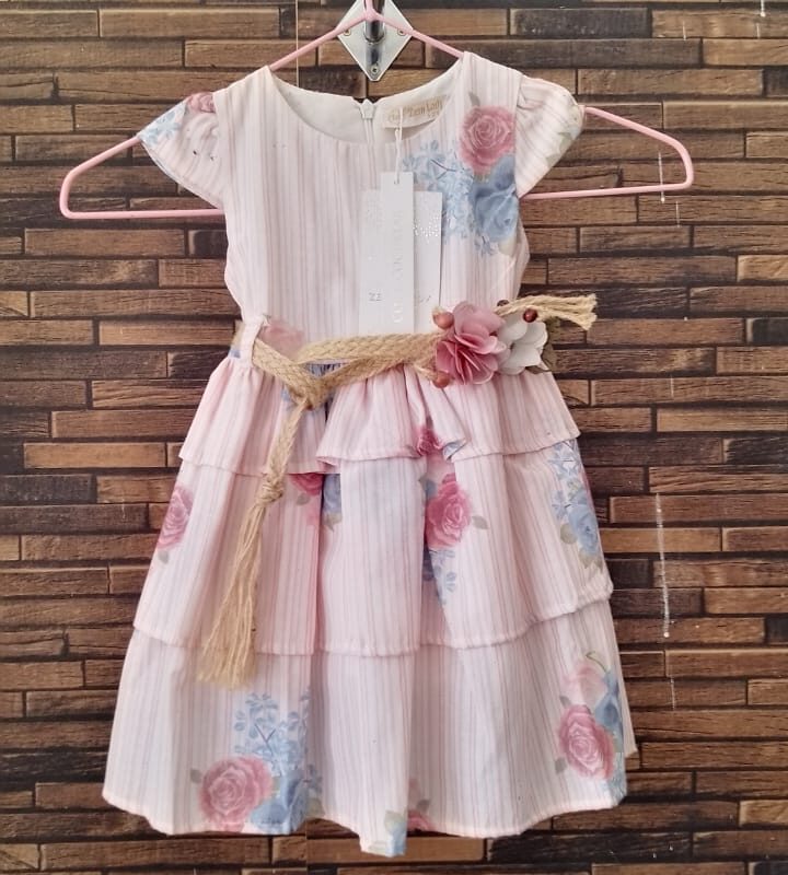 Pink pastel flowery dress