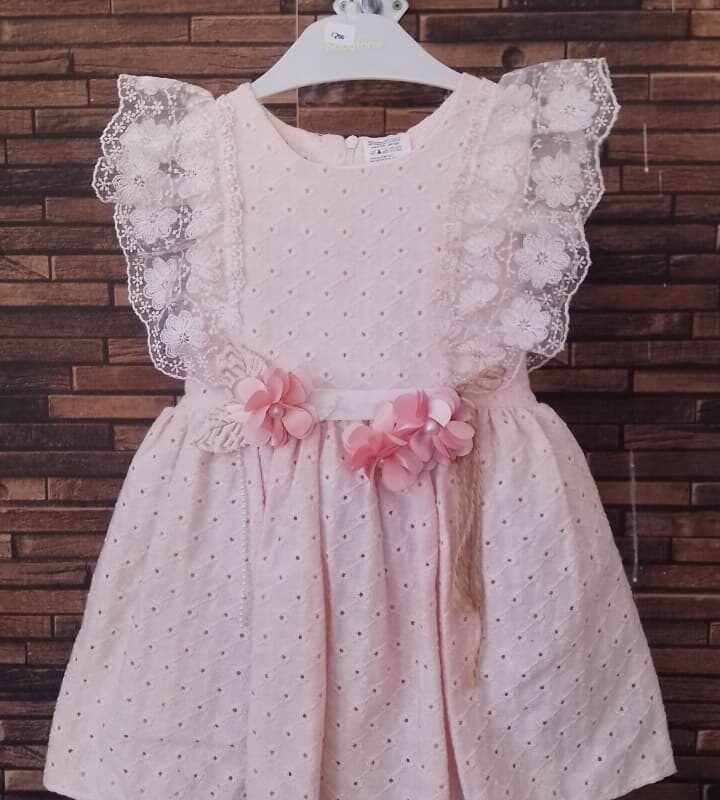 Pink Baby Dress with Waist Detail