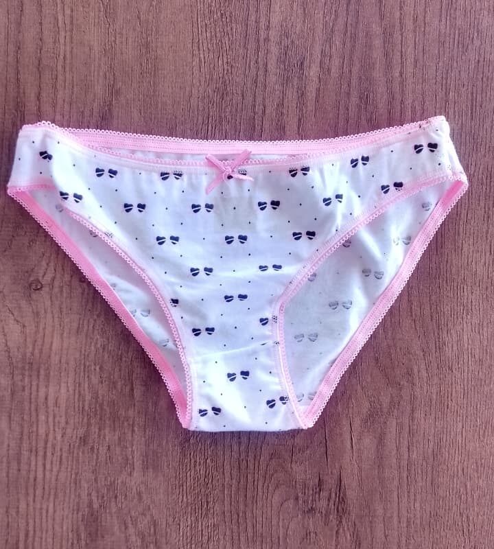 White & Black Hearts Panty